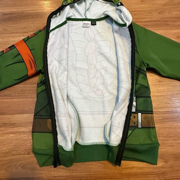 Fortnite Rex Zip-Up Hoodie Jacket Green | Youth Size Medium - Picture 7 of 15